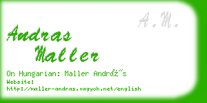 andras maller business card